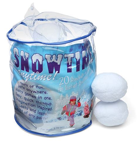 bag of fake snowballs|throw snowballs inside or out.